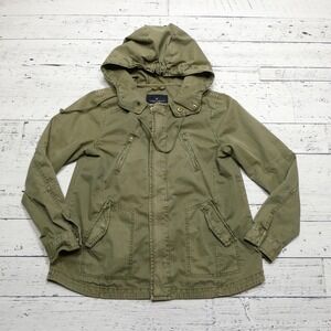 American Eagle Jacket Womens Medium Hooded Utility Parka Coat Casual Outdoors